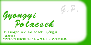 gyongyi polacsek business card